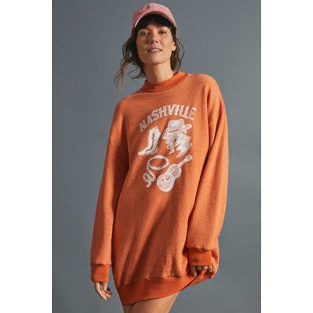 Dazey LA Graphic Sweatshirt Tunic Rust - S